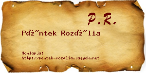 Péntek Rozália névjegykártya