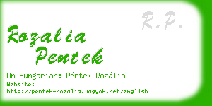 rozalia pentek business card