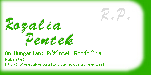 rozalia pentek business card